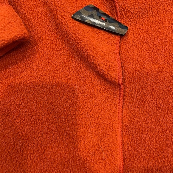 [S]Janska Women's Orange Short Fleece One Button Jacket - Picture 2 of 11